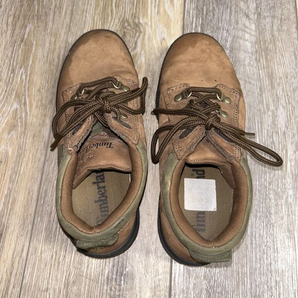 Timberland Leather Low Top Lug Sole Shoes Men’s US Size 6.5M Brown Derby Boots - Picture 8 of 11